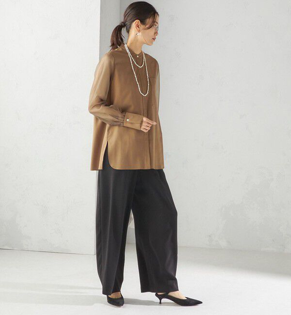 SHIPS for women「〈手洗い可能〉シアー 袖 ポケット デザイン シャツ」|シャツ・ブラウス|