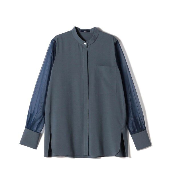 SHIPS for women「〈手洗い可能〉シアー 袖 ポケット デザイン シャツ」|シャツ・ブラウス|