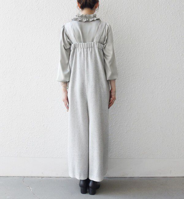 SHIPS any「SHIPS any:〈洗濯機可能〉ツイード ライク サロペット［NAVY BLUE］」|オールインワン|