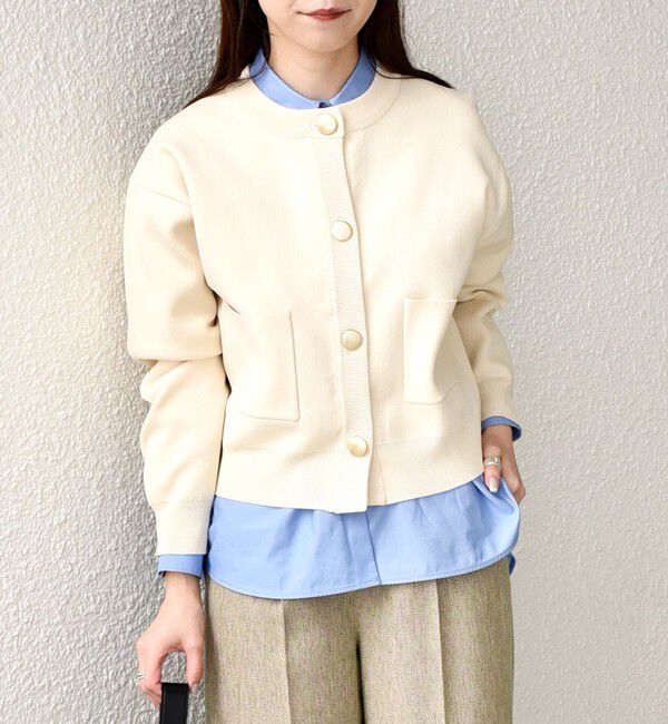 SHIPS Colors 「《新色・追加予約》SHIPS Colors:〈手洗い可能〉メタルボタン クルーネック カーディガン◆」|カーディガン|