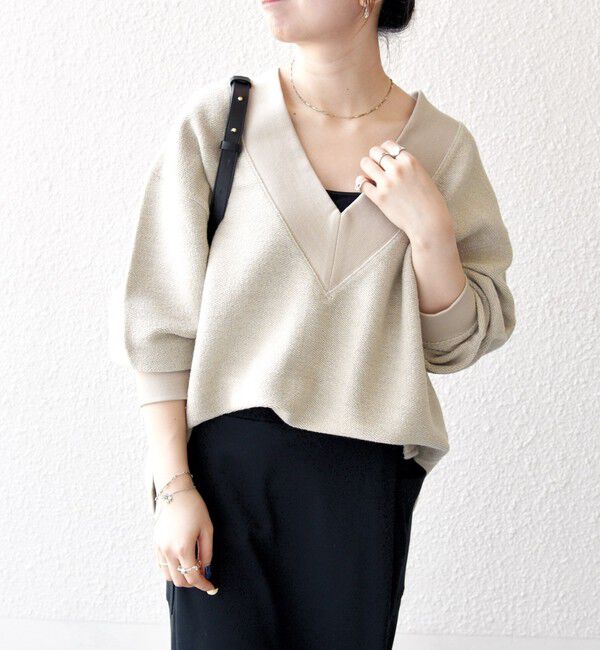 SHIPS any「SHIPS any:〈手洗い可能〉サカリバ 深Vネック ルーズ プルオーバー」|Tシャツ・カットソー|