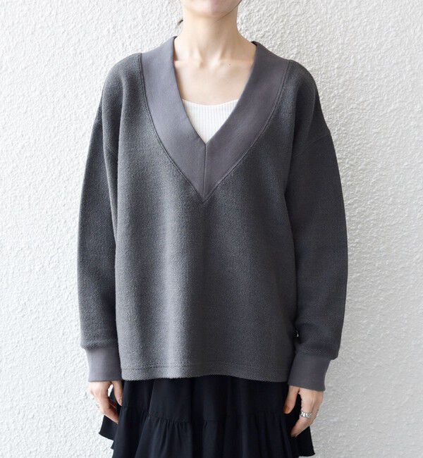 SHIPS any「SHIPS any:〈手洗い可能〉サカリバ 深Vネック ルーズ プルオーバー」|Tシャツ・カットソー|