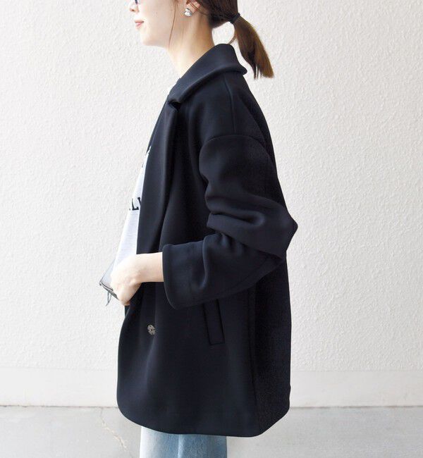 SHIPS any「SHIPS any:〈洗濯機可能〉ダンボール コクーン テーラード ミディ コート」|チェスターコート|