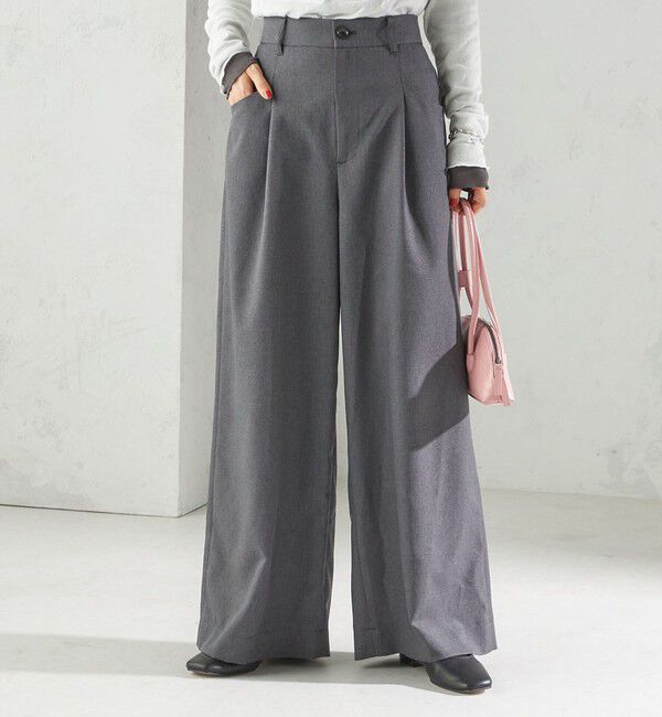 SHIPS for women「〈手洗い可能〉ソフィー ツイル ストレッチ ポケット デザイン パンツ」|スラックス|