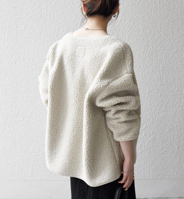 SHIPS any「SHIPS any:〈洗濯機可能〉ボア フリース 2WAY フーディー ブルゾン」|ブルゾン・スタジャン|