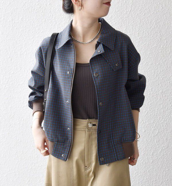 SHIPS any「SHIPS any: ガンクラブ チェック ハンティング ブルゾン」|ブルゾン・スタジャン|