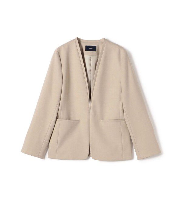 SHIPS for women「〈手洗い可能〉DELEGANT ダブルカラー ジャケット（セットアップ対応）」|ノーカラージャケット|