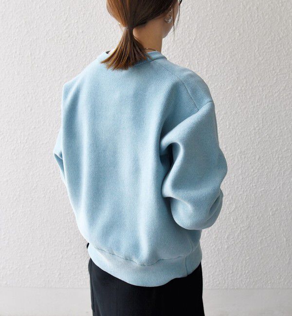 SHIPS any「SHIPS any:〈手洗い可能〉モールヤーン クルーネック ロゴ 千鳥柄 プルオーバー」|ニット・セーター|