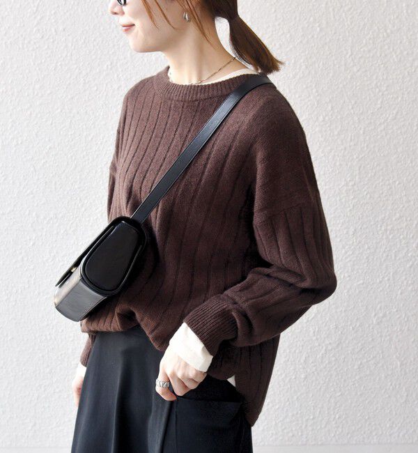 SHIPS any「SHIPS any:〈手洗い可能〉ヤク ワイドリブ ラウンドヘム ニット プルオーバー」|ニット・セーター|