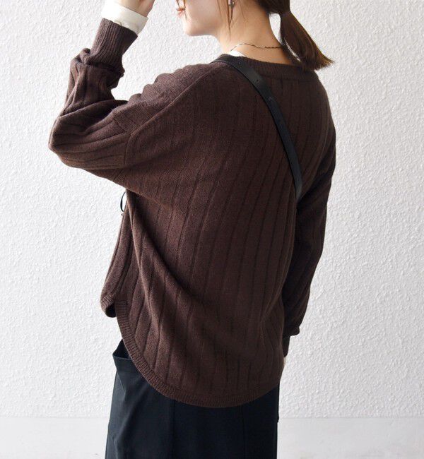 SHIPS any「SHIPS any:〈手洗い可能〉ヤク ワイドリブ ラウンドヘム ニット プルオーバー」|ニット・セーター|