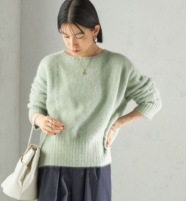 SHIPS for women「〈手洗い可能〉フォックス クルーネック ニット プルオーバー」|ニット・セーター|