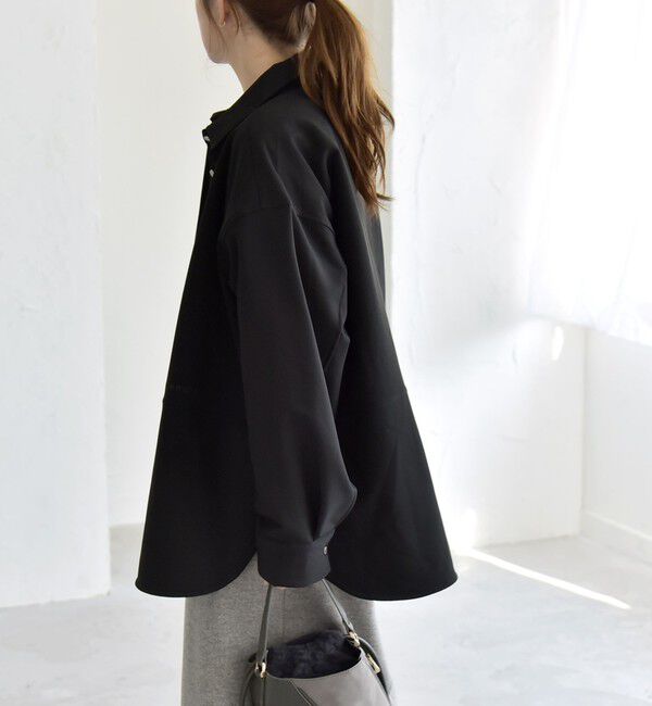 quaranciel「quaranciel:〈洗濯機可能〉ロゴ 刺繍 ウォーム シャツ」|シャツ・ブラウス|