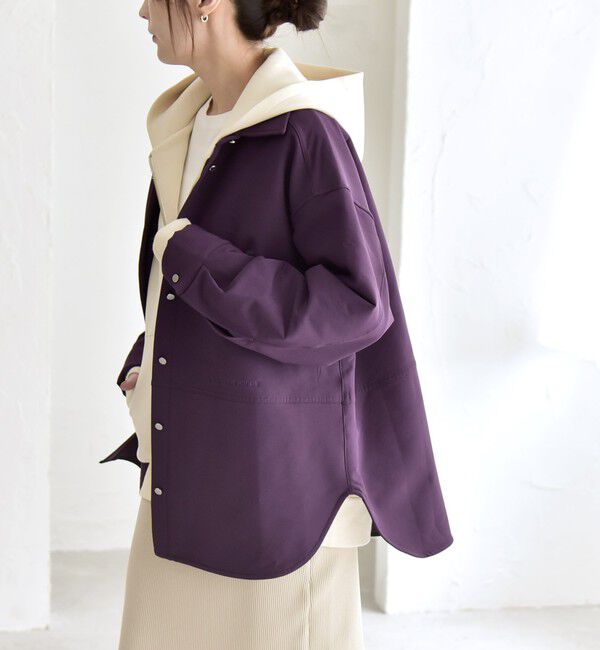 quaranciel「quaranciel:〈洗濯機可能〉ロゴ 刺繍 ウォーム シャツ」|シャツ・ブラウス|