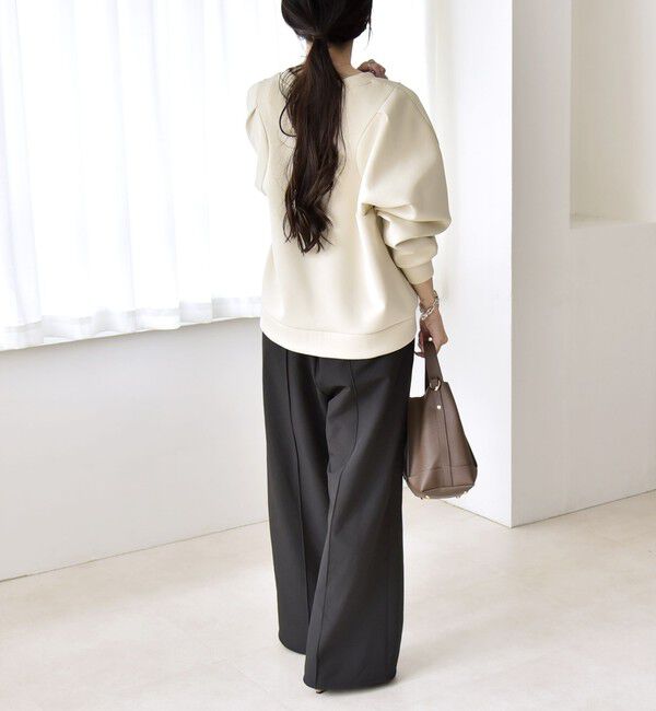 quaranciel「quaranciel:〈洗濯機可能〉スタッズ ロゴ ダンボール スウェット プルオーバー」|スウェット・ジャージ|