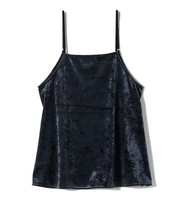 SHIPS for women「〈手洗い可能〉スノー クラッシュ ポリエステル ベロア サイド スリット キャミ」|キャミソール|