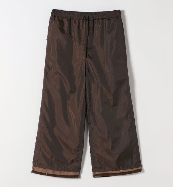 SHIPS any「SHIPS any:〈手洗い可能〉ポリエステル ベロア 刺繍 ストレート ワイド パンツ」|その他|