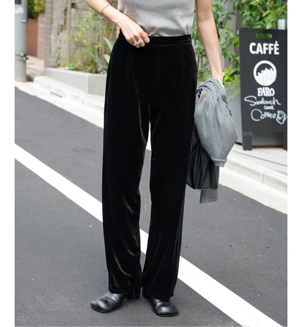 OUTDOOR PRODUCTS Usual Things「ベロアフレアパンツ」|スラックス|