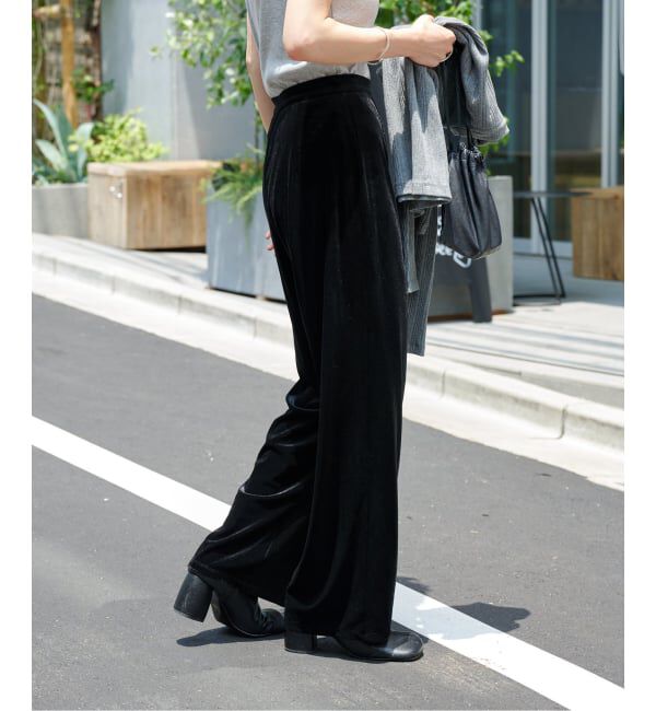 OUTDOOR PRODUCTS Usual Things「ベロアフレアパンツ」|スラックス|