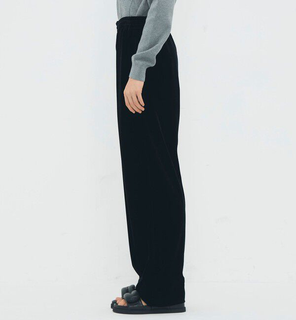 CABaN「ソフトベロア セミワイドパンツ」|チノ|