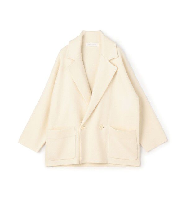 GALERIE VIE「コットンカシミヤスムース ダブルブレストジャケット」|テーラードジャケット|11 オフホワイト