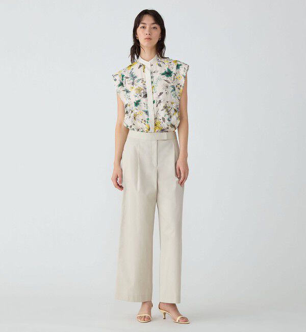 TOMORROWLAND collection「コットンギャバジン タックワイドパンツ」|その他|