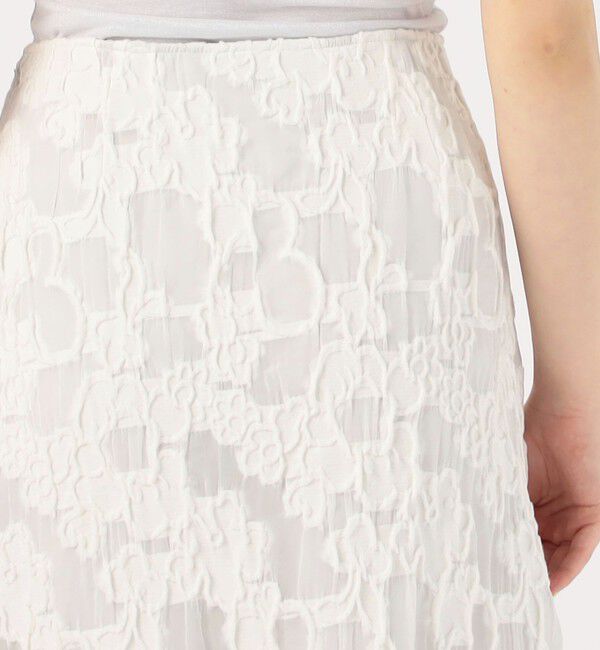 Ballsey「シャーリングジャカード セミマーメイドスカート」|フレア|