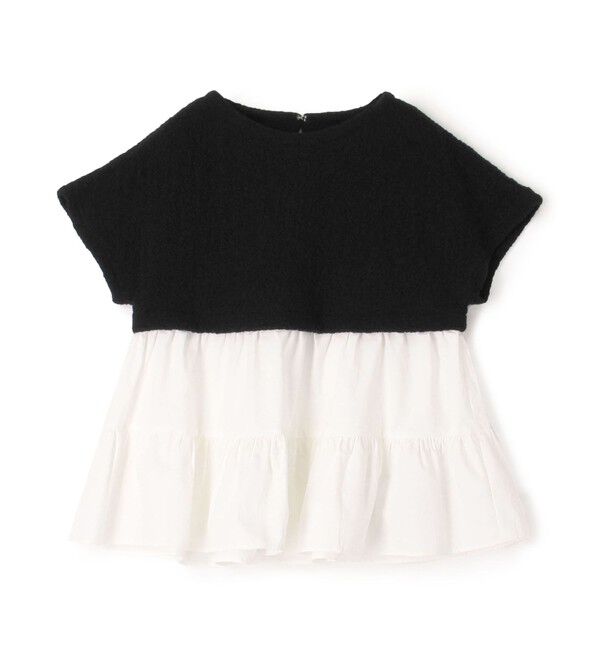 Ballsey「バルキーヤーンジャージーコンビ ティアードプルオーバー」|Tシャツ・カットソー|12 ブラック系