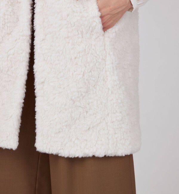 Ballsey「ランダムファー Vネックロングジレ」|ベスト・ジレ|