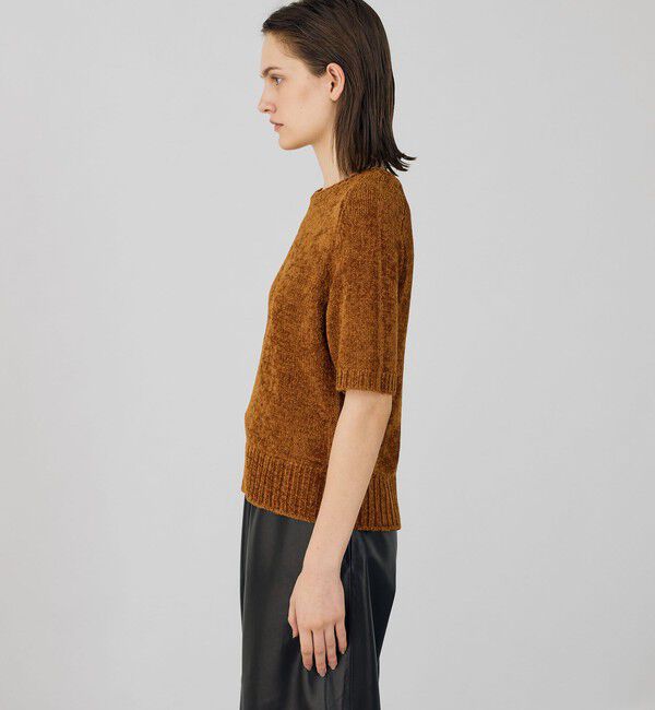 DES PRES「エアーシェニール ハーフスリーブプルオーバー」|ニット・セーター|