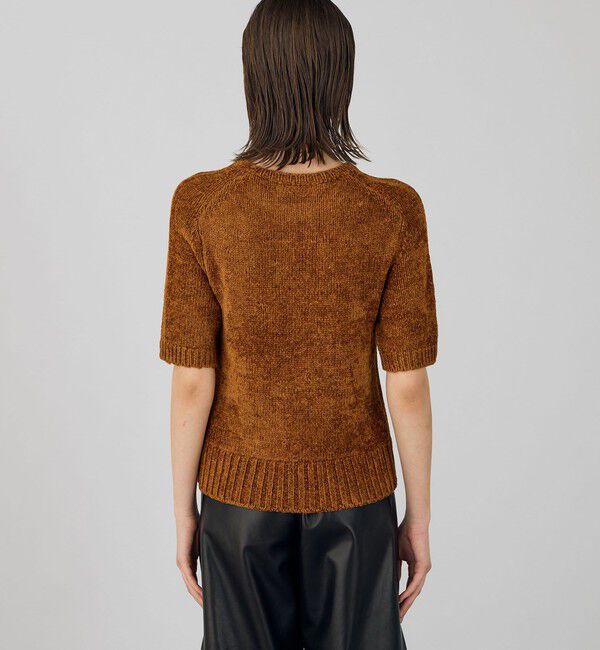 DES PRES「エアーシェニール ハーフスリーブプルオーバー」|ニット・セーター|