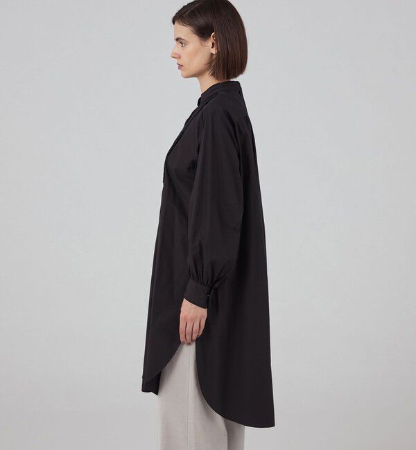 TOMORROWLAND collection「ブラックコンビネーション ロングブラウス」|シャツ・ブラウス|