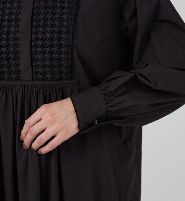 TOMORROWLAND collection「ブラックコンビネーション ロングブラウス」|シャツ・ブラウス|