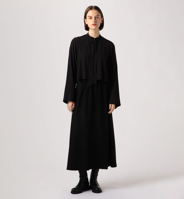 DES PRES「ニットコンビネーション ギャザーフレアスカート」|フレア|