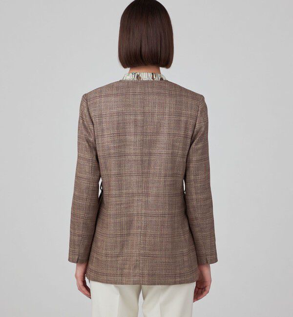 TOMORROWLAND collection「シャドウウィンドウ カラーレスジャケット」|ノーカラージャケット|