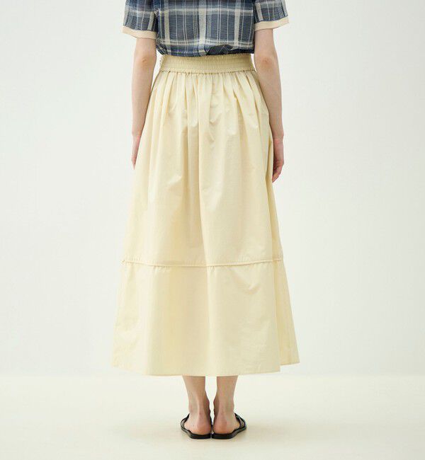 MACPHEE「【一部WEB先行予約】クリスピータフタ ギャザーマキシスカート」|フレア|