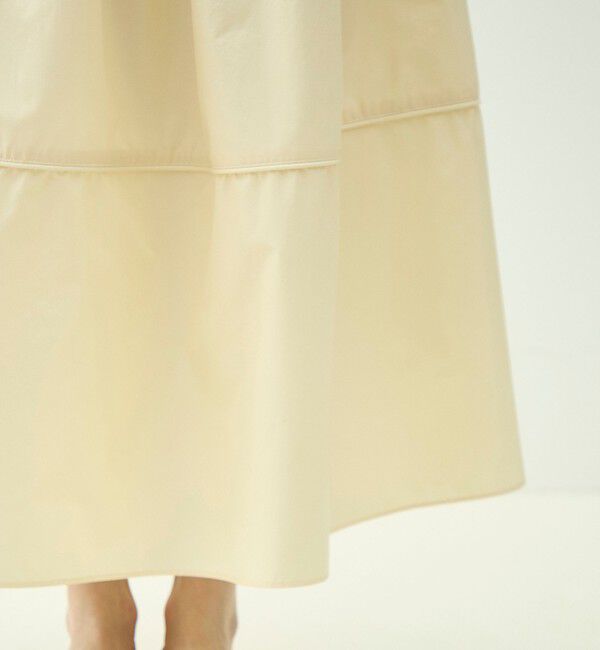 MACPHEE「【一部WEB先行予約】クリスピータフタ ギャザーマキシスカート」|フレア|