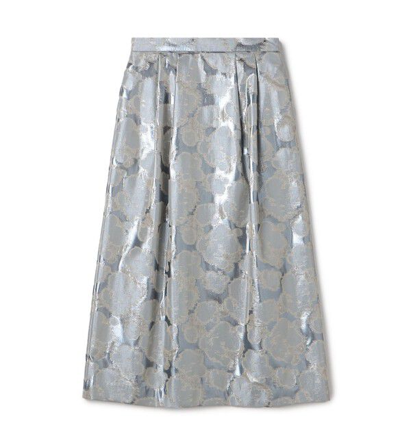 TOMORROWLAND collection「ブルーシャインジャカード タックストレートスカート」|スカート|62 ライトブルー系