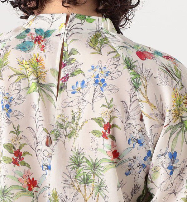 TOMORROWLAND collection「カリビアンバードプリント ギャザーボウタイブラウス」|シャツ・ブラウス|