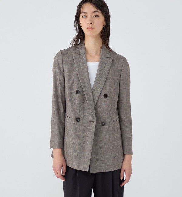 TOMORROWLAND collection「ブルーウィンドウ ダブルブレストジャケット」|テーラードジャケット|