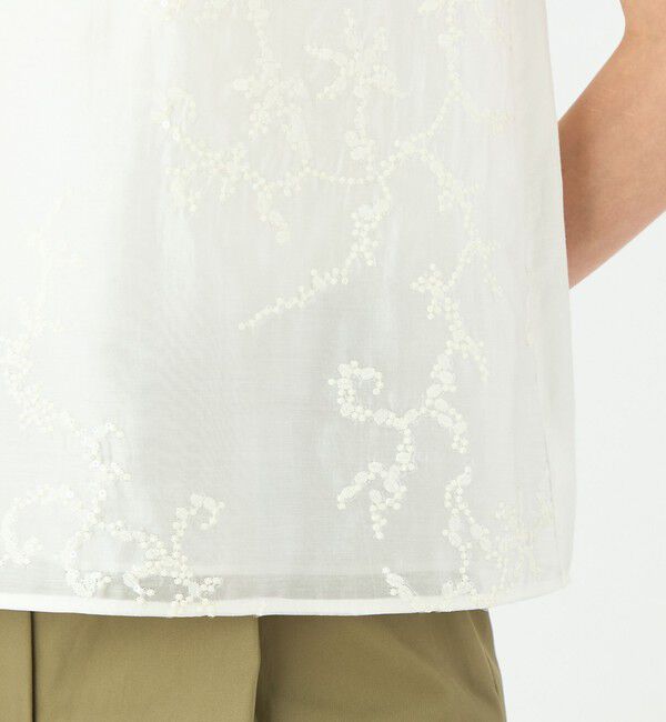 TOMORROWLAND collection「スパンコールエンブロイダリー スリーブレスブラウス」|シャツ・ブラウス|