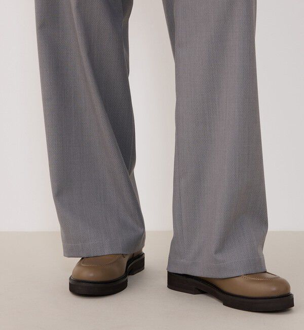 GALERIE VIE「クレープウールストレッチ ストレートパンツ」|スラックス|