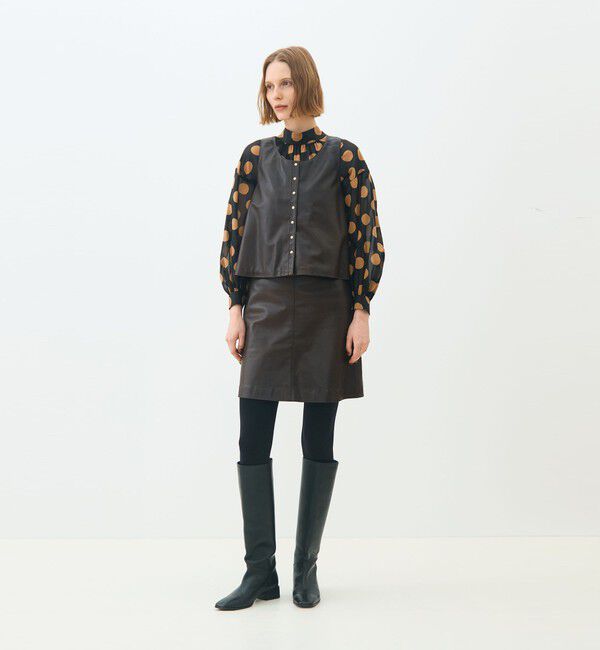 TOMORROWLAND collection「ベジタブルレザー フロンタブルジレ」|ベスト・ジレ|