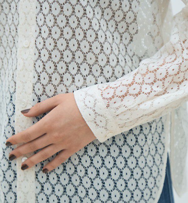 MACPHEE「フロッキーレース レギュラーカラーシャツ」|シャツ・ブラウス|