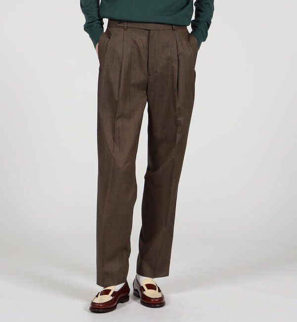 TOMORROWLAND MENS「ウールトロピカル 2プリーツスラックス」|スラックス|