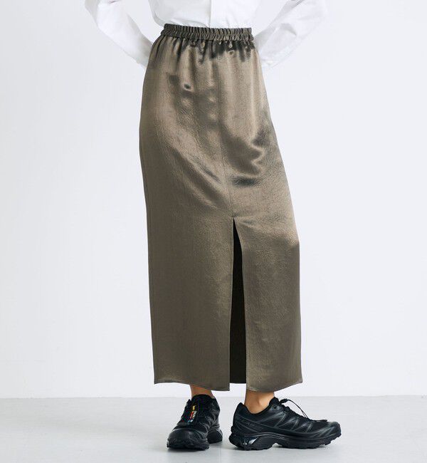 Edition「ワッシャーサテン ペンシルスカート」|スカート|