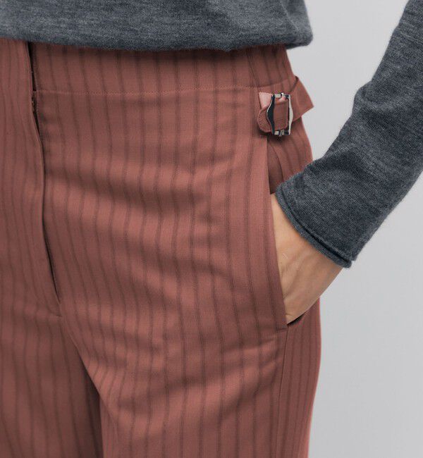 BACCA「ストライプギャバ ハイウエストストレートパンツ」|その他|