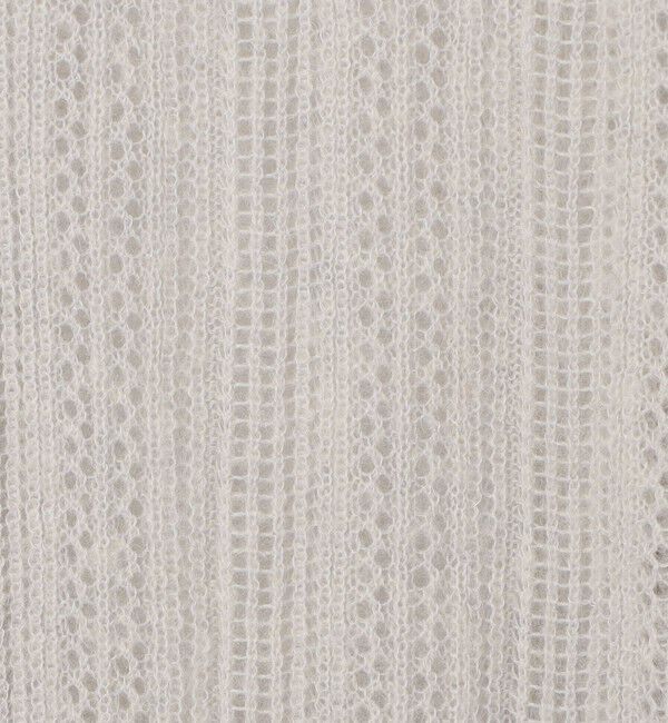 MACPHEE「レーシーアルパカブレンド ポロカーディガン」|カーディガン|