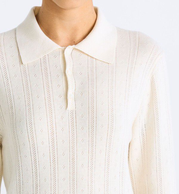 Edition「コットンカシミヤ ロングスリーブ ニットポロ」|ニット・セーター|