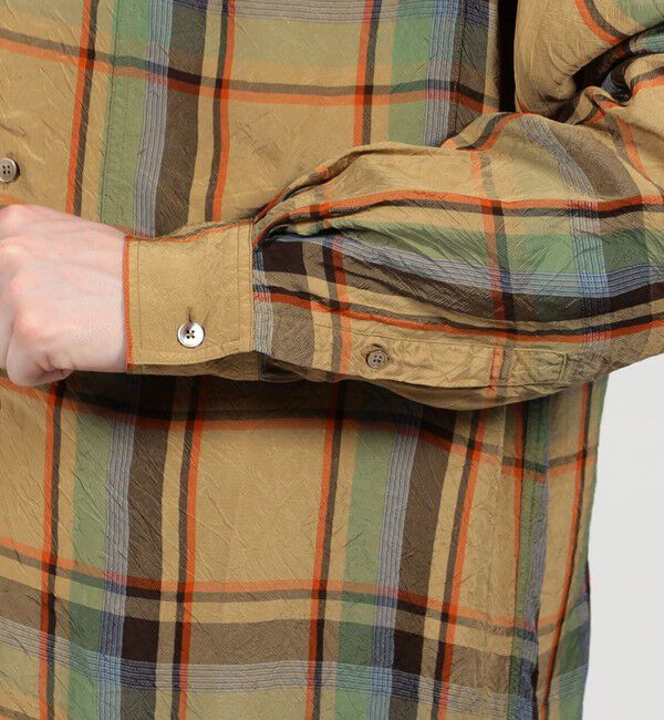TOMORROWLAND MENS「レーヨン ダブルポケット チェックシャツ Lyria」|シャツ・ブラウス|