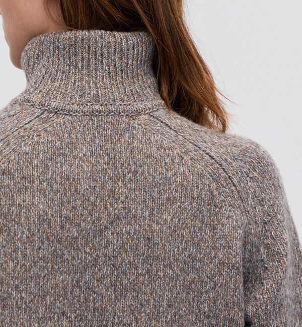 BACCA「ウールナイロンメランジ ジップアッププルオーバー」|ニット・セーター|